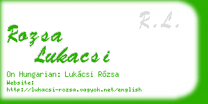 rozsa lukacsi business card