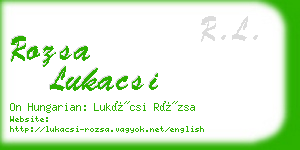 rozsa lukacsi business card